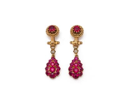 Paire de pendants d’oreilles en or 750 millièmes...