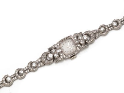 Ladies' bracelet watch in 850 thousandth...