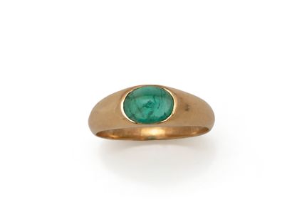 Wedding band ring in 750 thousandths gold,...