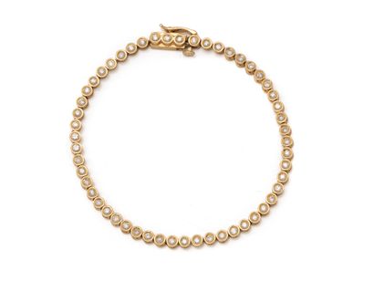 Articulated bracelet in 750 thousandths gold,...
