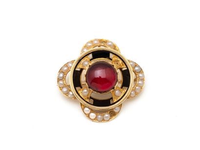 Broche pendentif en or 750 millièmes, de...