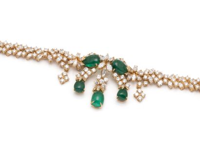 Articulated bracelet in 750 thousandths gold,...
