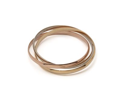 CARTIER ‘’TRINITY’’. Bracelet trois tons...
