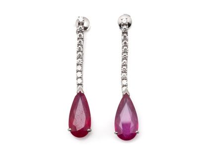 Élégante paire de pendants d’oreilles en...