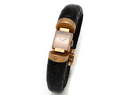 Montre bracelet de dame en or 750 millièmes,...
