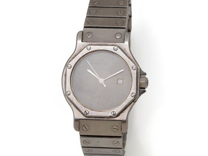 CARTIER ‘’SANTOS OCTOGONALE’’. Montre bracelet...