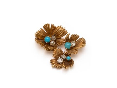 750 thousandths gold pendant brooch featuring...