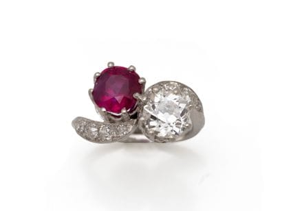 toi et moi ring in 850-millimeter platinum...