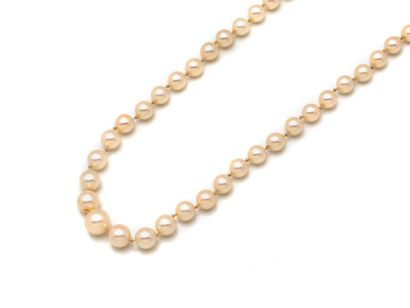 Necklace featuring a drop of cultured pearls,...