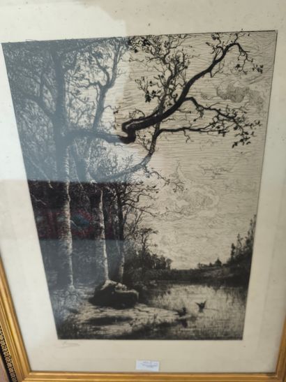 7 gravures ou reproduction comprenant : D'après...