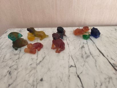 Daum. Lot de 6 groupes Chiens. (accidents...