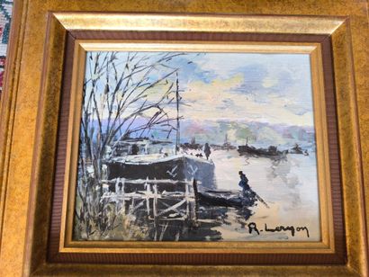 René Jacques LERNON. Rouen, La Seine /Matin...