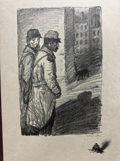 Lot comprenant : 
La liberté d'après Steinlen....