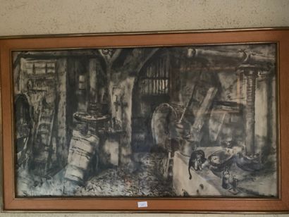 Ecole du XXE, Vue d'un intérieur au chat,...