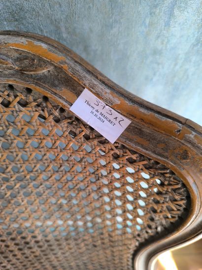 Fauteuil d'enfant canné, style Louis XVI...