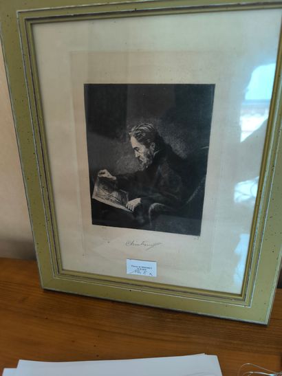 7 gravures ou reproduction comprenant : D'après...