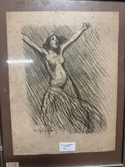 Lot comprenant : 
La liberté d'après Steinlen....