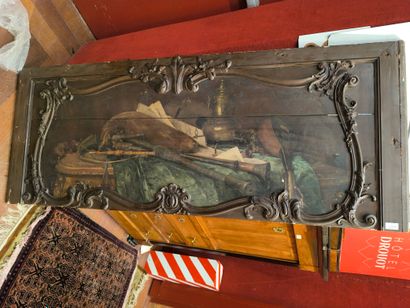 Panneau de dessus de porte style Louis XV,...