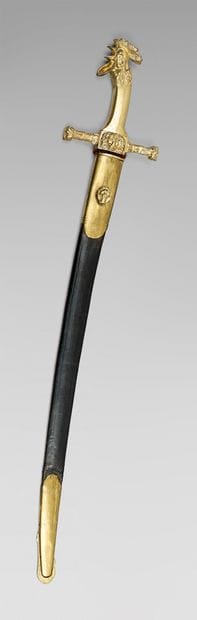 Head of column sapper's saber, hilt entirely...