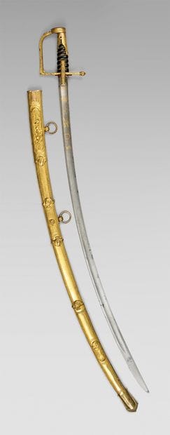 Very fine senior officer's saber, chased...