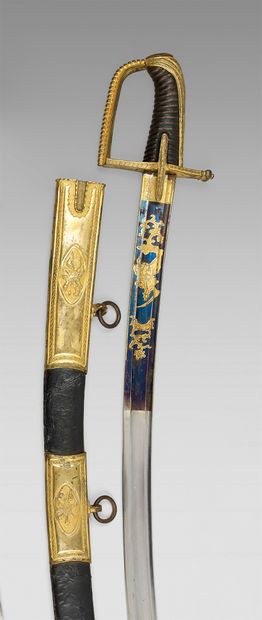 Beautiful hussar officer's saber, gilded...