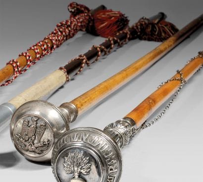 National Guard infantry drum major's cane,...