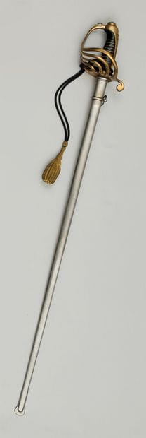 Type 1882 divisional general's saber, five-point...