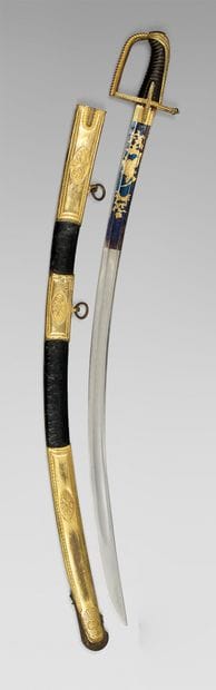 Beautiful hussar officer's saber, gilded...