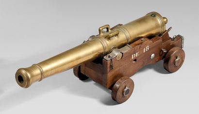 Maquette de canon de 18, marquée sur l'affût...