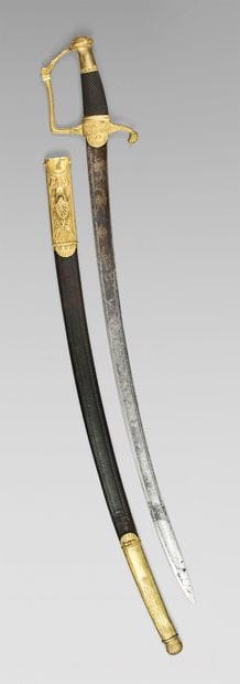 Naval officer's saber according to the regulations...