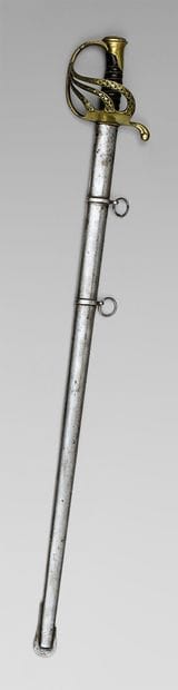 Light cavalry officer's child's saber, brass...
