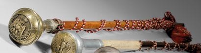 Canne de tambour-major d'infanterie, pomme...