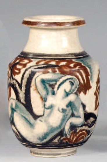 BUTHAUD René (1886-1986)
Vase ovoïde à col...