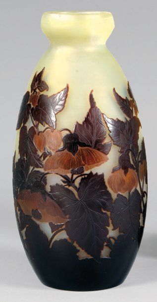 GALLÉ Émile (1846-1904)
Vase ovoïde à col...