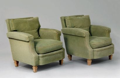 QUINET Jacques (1918-1992)
Paire de fauteuils...