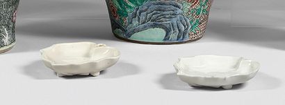 CHINA
Two porcelain dishes in the form of...