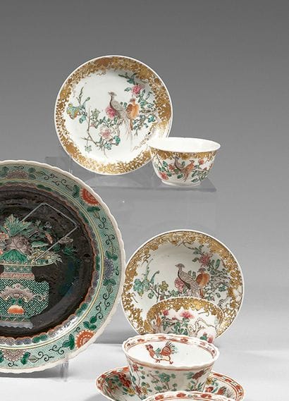 CHINA
Pair of circular porcelain sorbets...