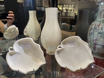 CHINA
Two porcelain dishes in the form of...