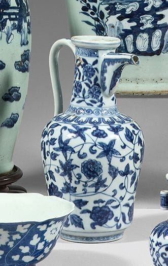 CHINA
A baluster-shaped porcelain jug in...