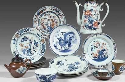 CHINA
Nine circular porcelain plates with...