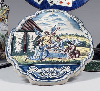 MAKKUM
Oval earthenware wall plaque with...