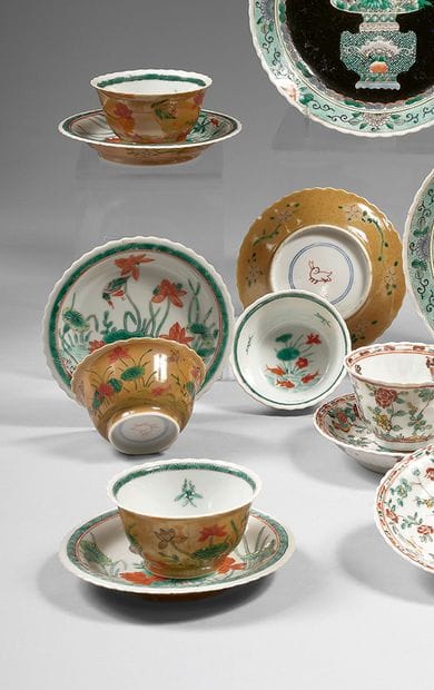 CHINA
Four sorbets and their saucers, with...