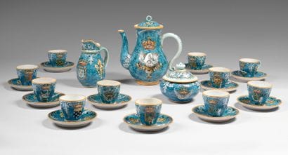 Part of a commemorative French earthenware...