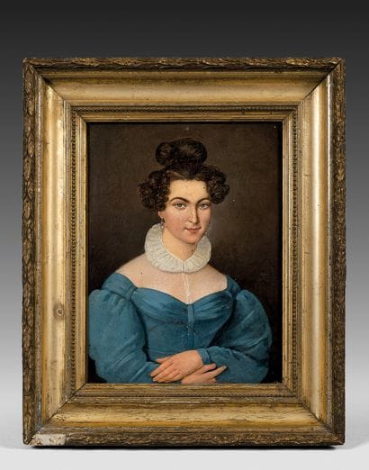 FRENCH SCHOOL circa 1840
Portrait of a woman...