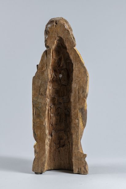Saint Anthony carved in polychrome limewood...