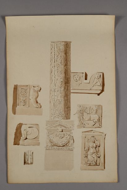 Pierre FONTAINE
Études d'après l'antique:...