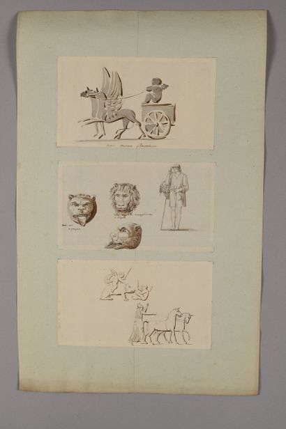 Pierre FONTAINE
Études d'après l'antique:...