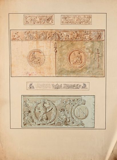 Charles PERCIER
Decor with trophies of arms...