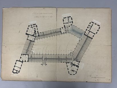 19th century FRENCH SCHOOL
Plans and study...