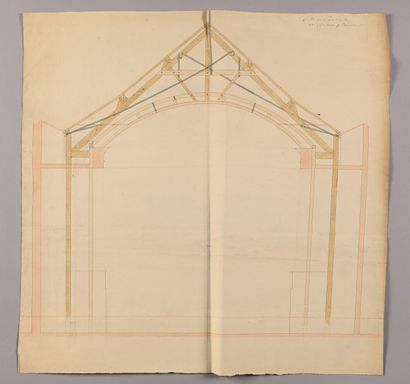 19th century FRENCH SCHOOL
Set of elevations...